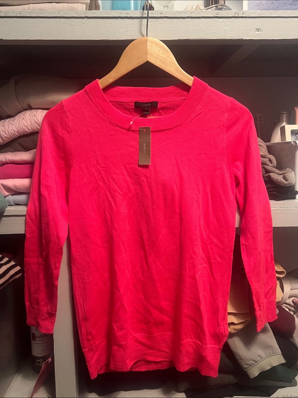 J Crew merino wool 
 Women's Crewneck Sweater - Bright coral